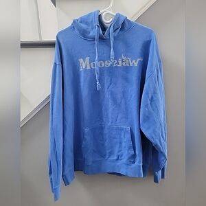 Moosejaw Mountaineering Hoodie Sweatshirt Blue Pullover Men's size XXLARGE